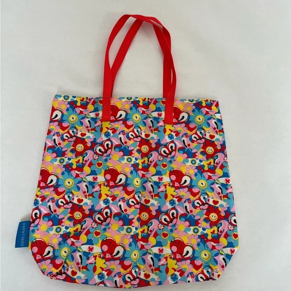 Estee Lauder Hattie Stewart Recycle Floral Shopping Purse Shoulder Bag Tote New - Picture 3 of 11